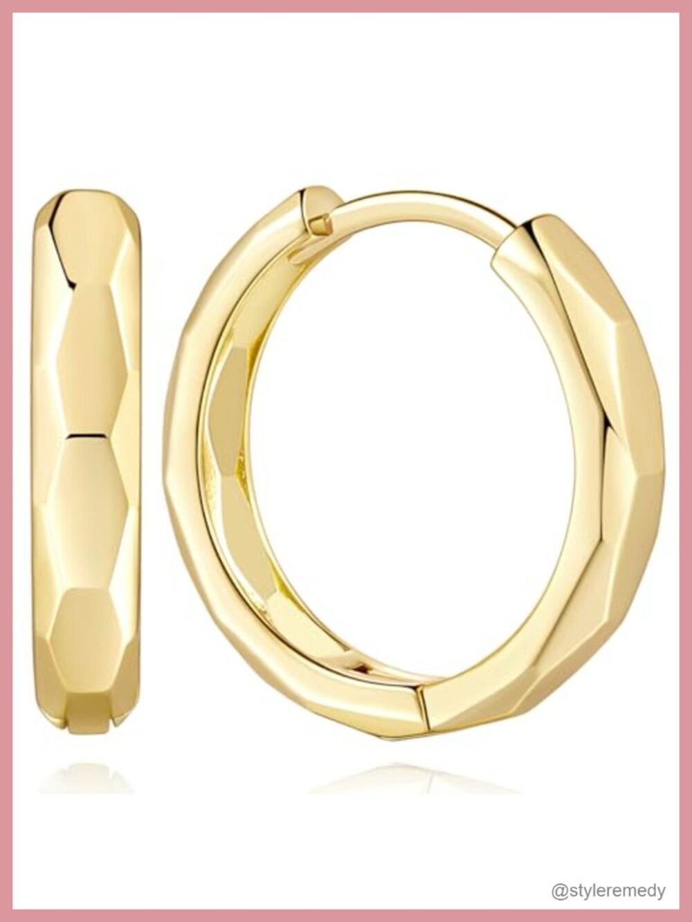 14K Gold Hoop Earrings Hypoallergenic 20mm Small Women's Jewelry